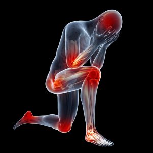 Joint pain radiating pain in joints, head in hands
