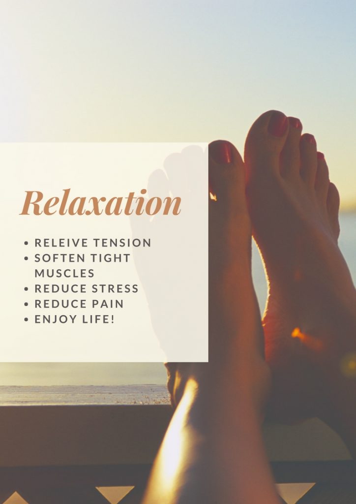 Relax the tight and tense muscles