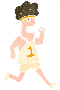 London marathon cartoon runner